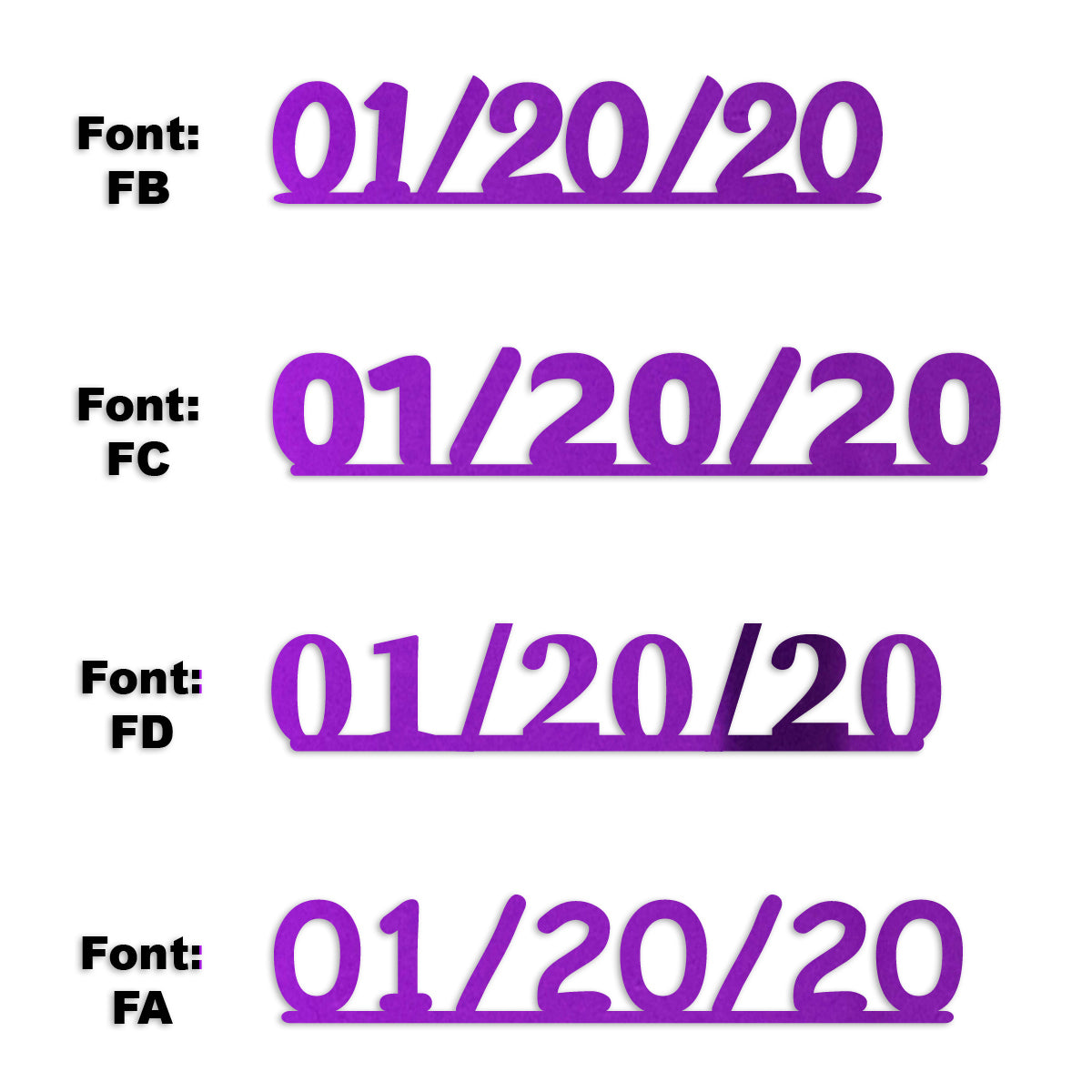 Custom-Fetti Date - 01/20/24 or 01/20/25  Purple