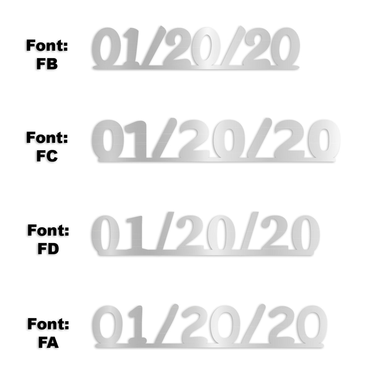 Custom-Fetti Date - 01/20/24 or 01/20/25  Silver