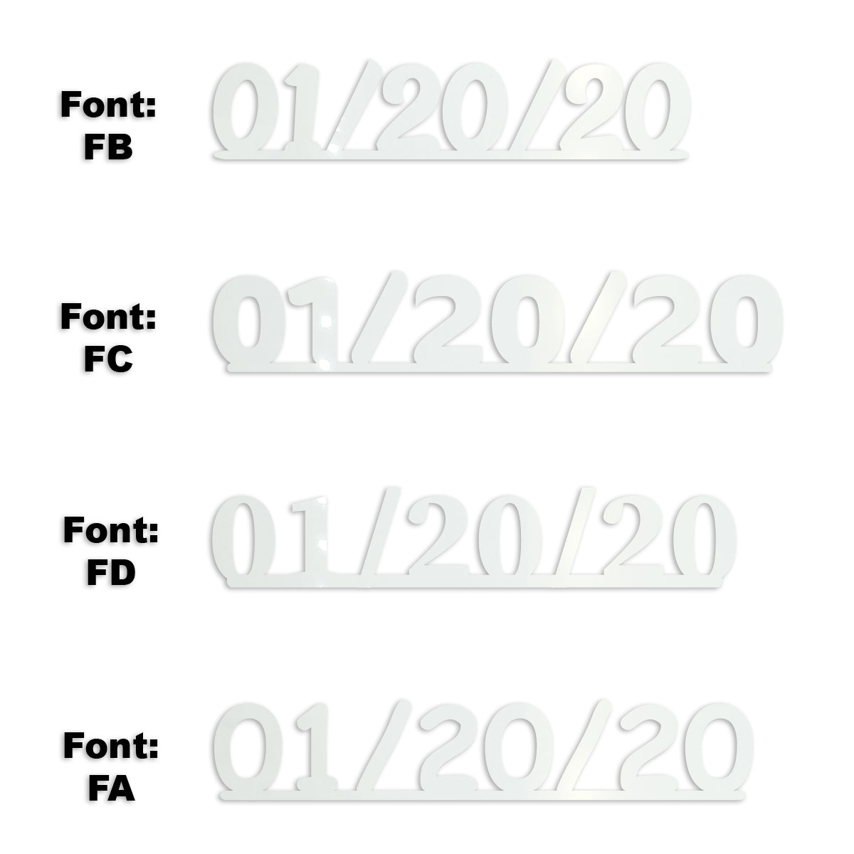 Custom-Fetti Date - 01/20/24 or 01/20/25  White