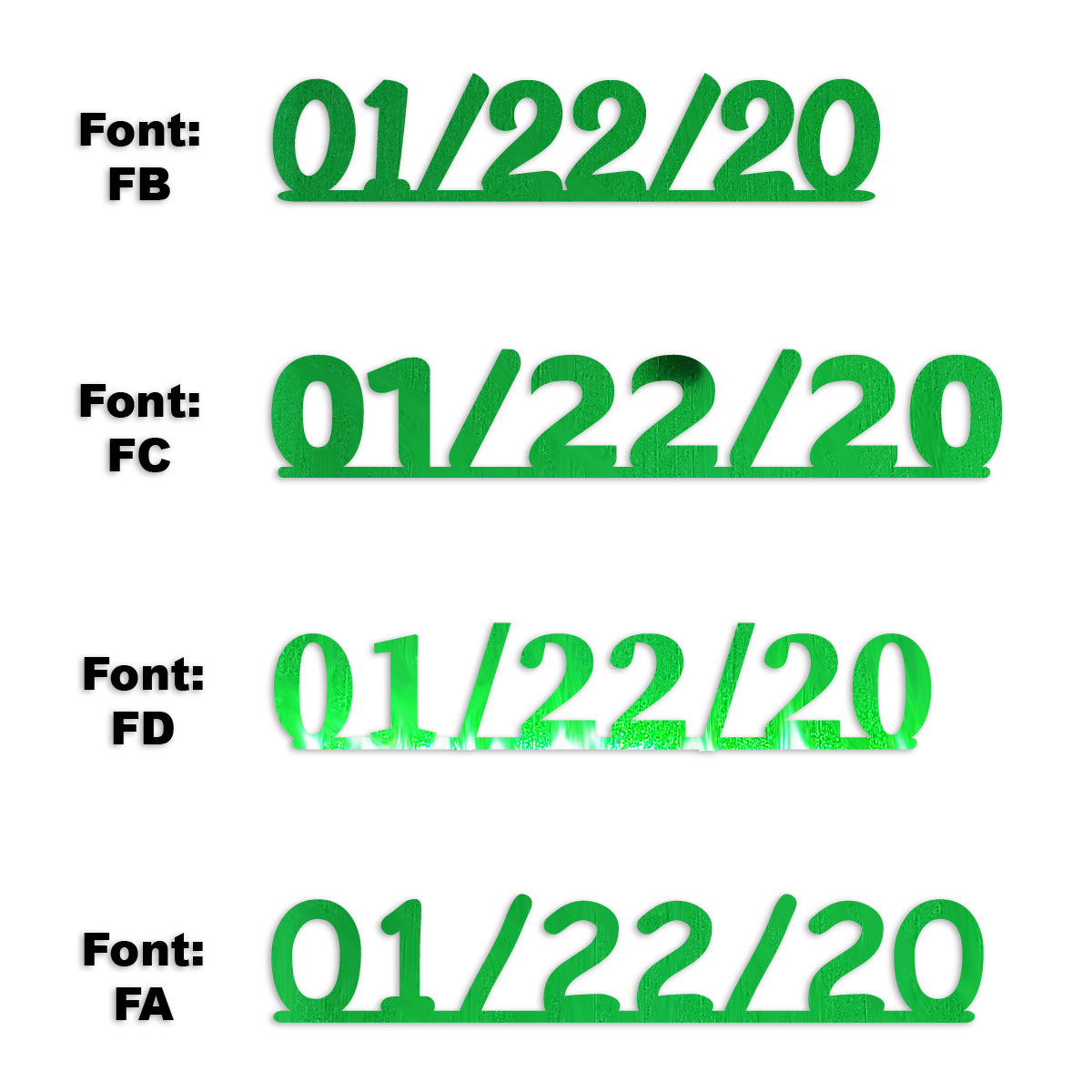 Custom-Fetti Date - 01/22/24 or 01/22/25  Green