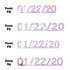 Custom-Fetti Date - 01/22/24 or 01/22/25  Pink