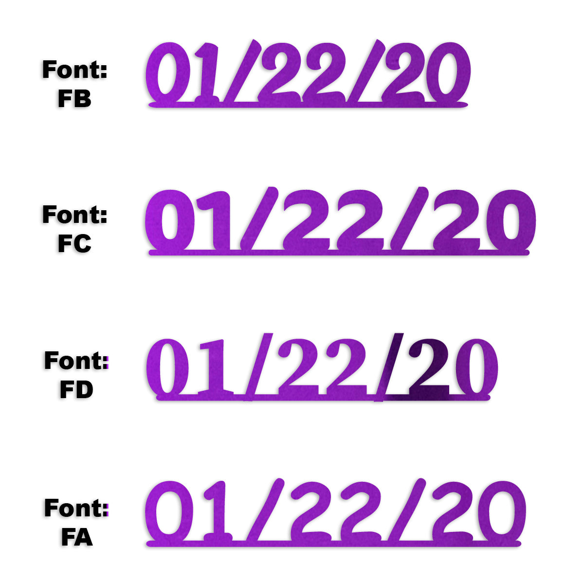 Custom-Fetti Date - 01/22/24 or 01/22/25  Purple