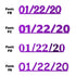 Custom-Fetti Date - 01/22/24 or 01/22/25  Purple