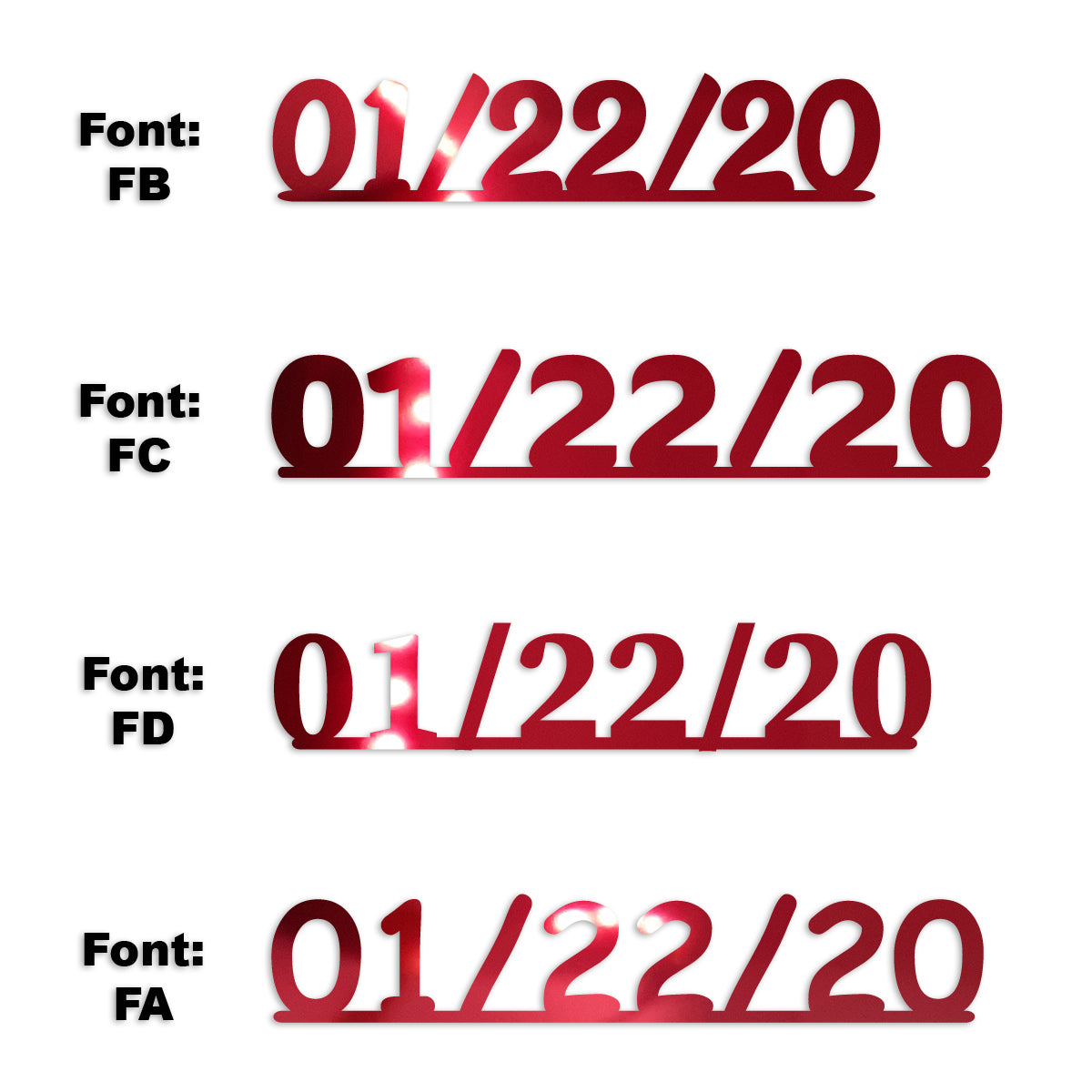 Custom-Fetti Date - 01/22/24 or 01/22/25  Red