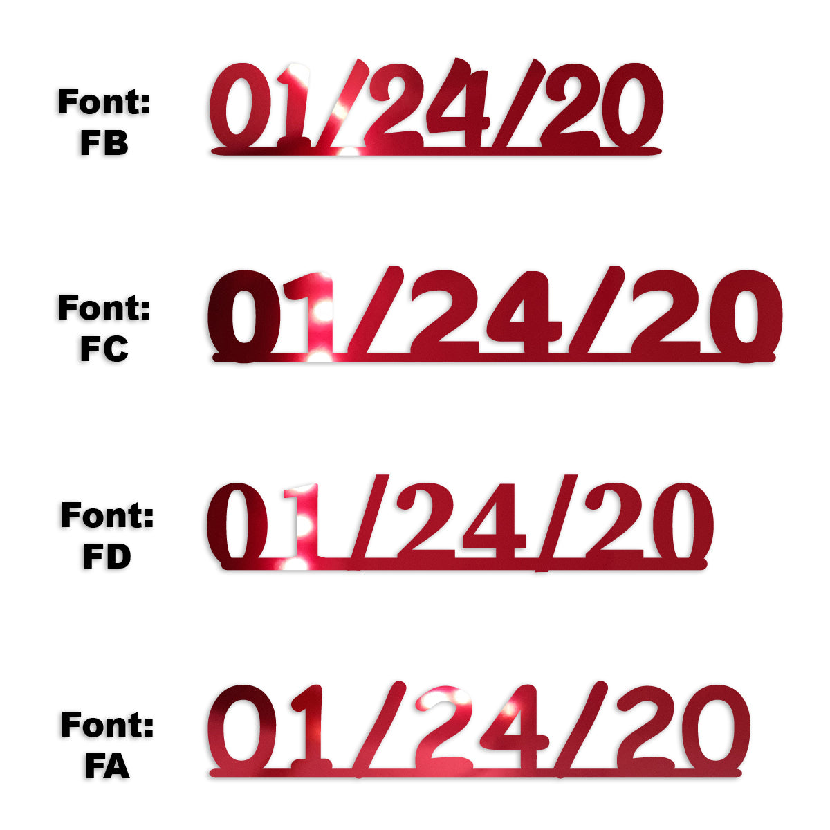 Custom-Fetti Date - 01/24/24 or 01/24/25  Red