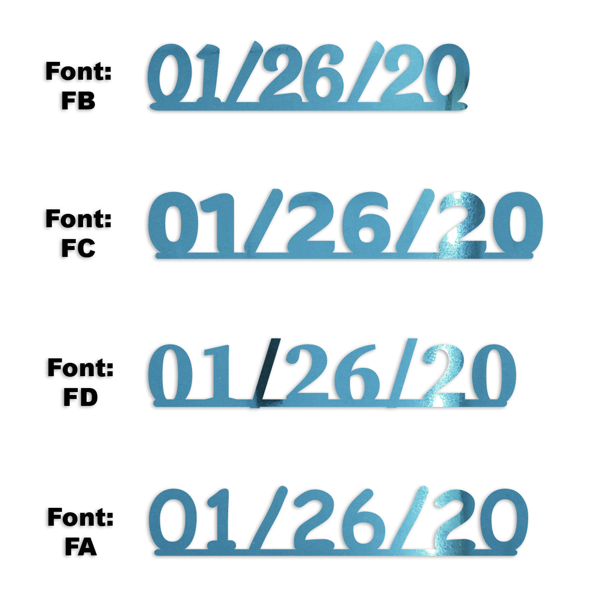 Custom-Fetti Date - 01/26/24 or 01/26/25  Blue Sky