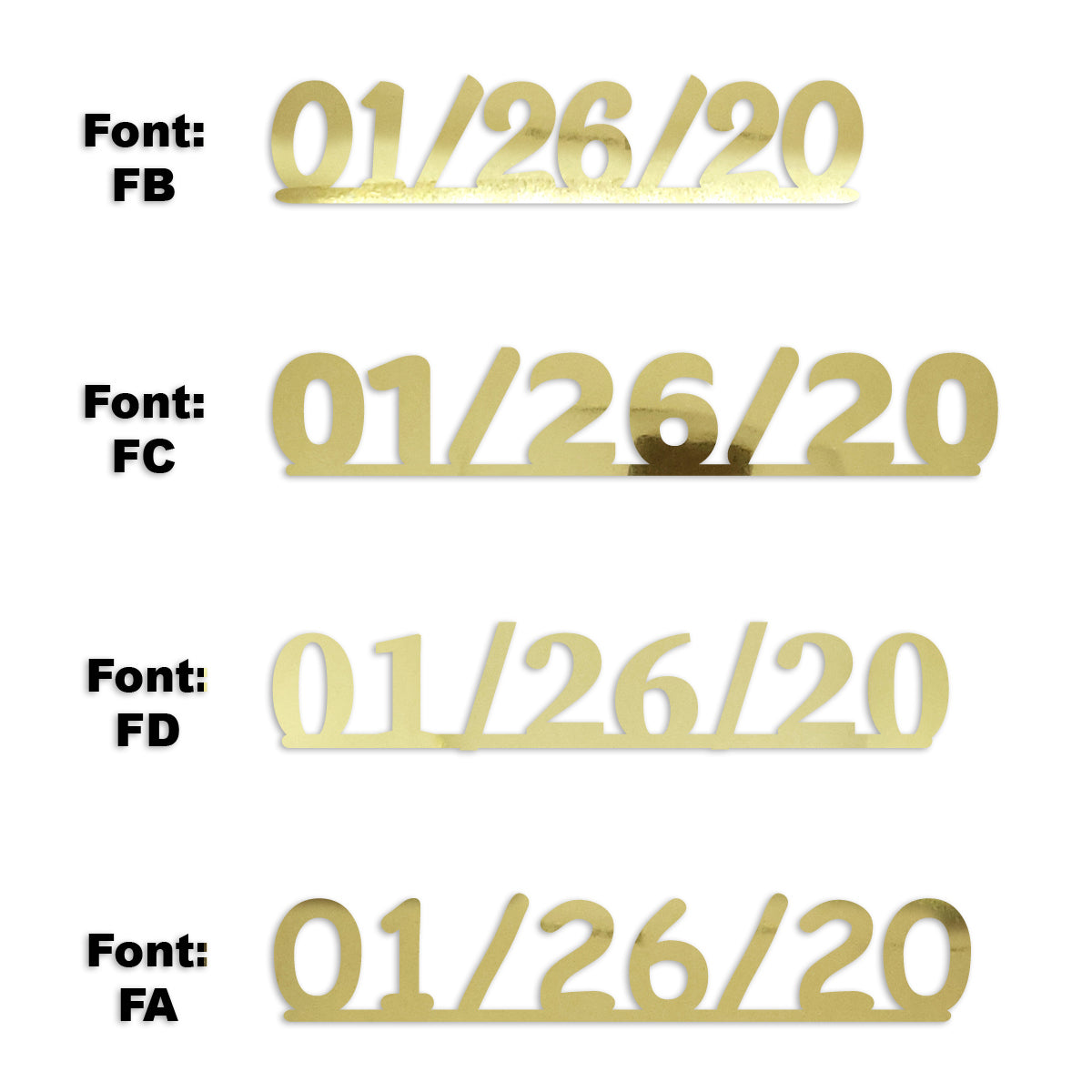 Custom-Fetti Date - 01/26/24 or 01/26/25  Gold