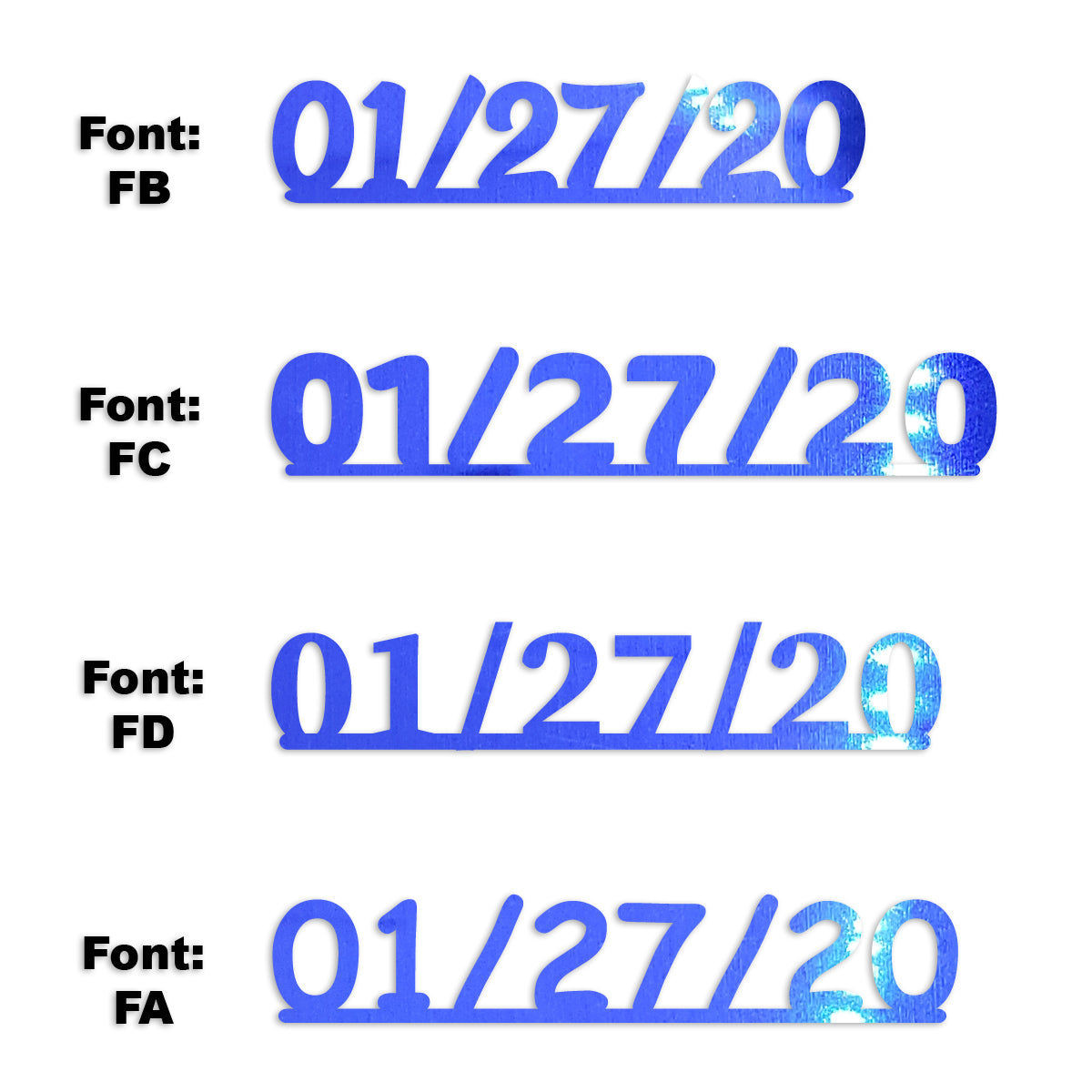 Custom-Fetti Date - 01/27/24 or 01/27/25  Blue Royal