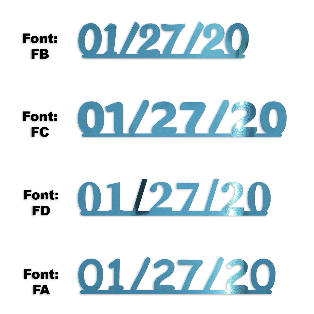 Custom-Fetti Date - 01/27/24 or 01/27/25  Blue Sky