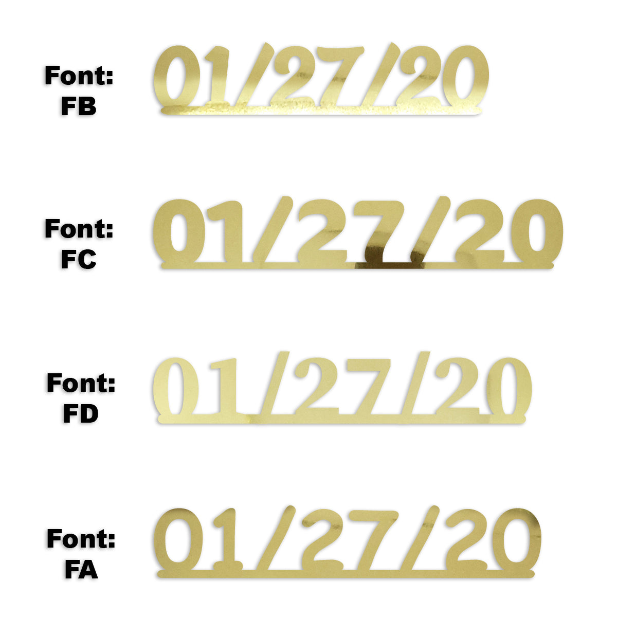 Custom-Fetti Date - 01/27/24 or 01/27/25  Gold