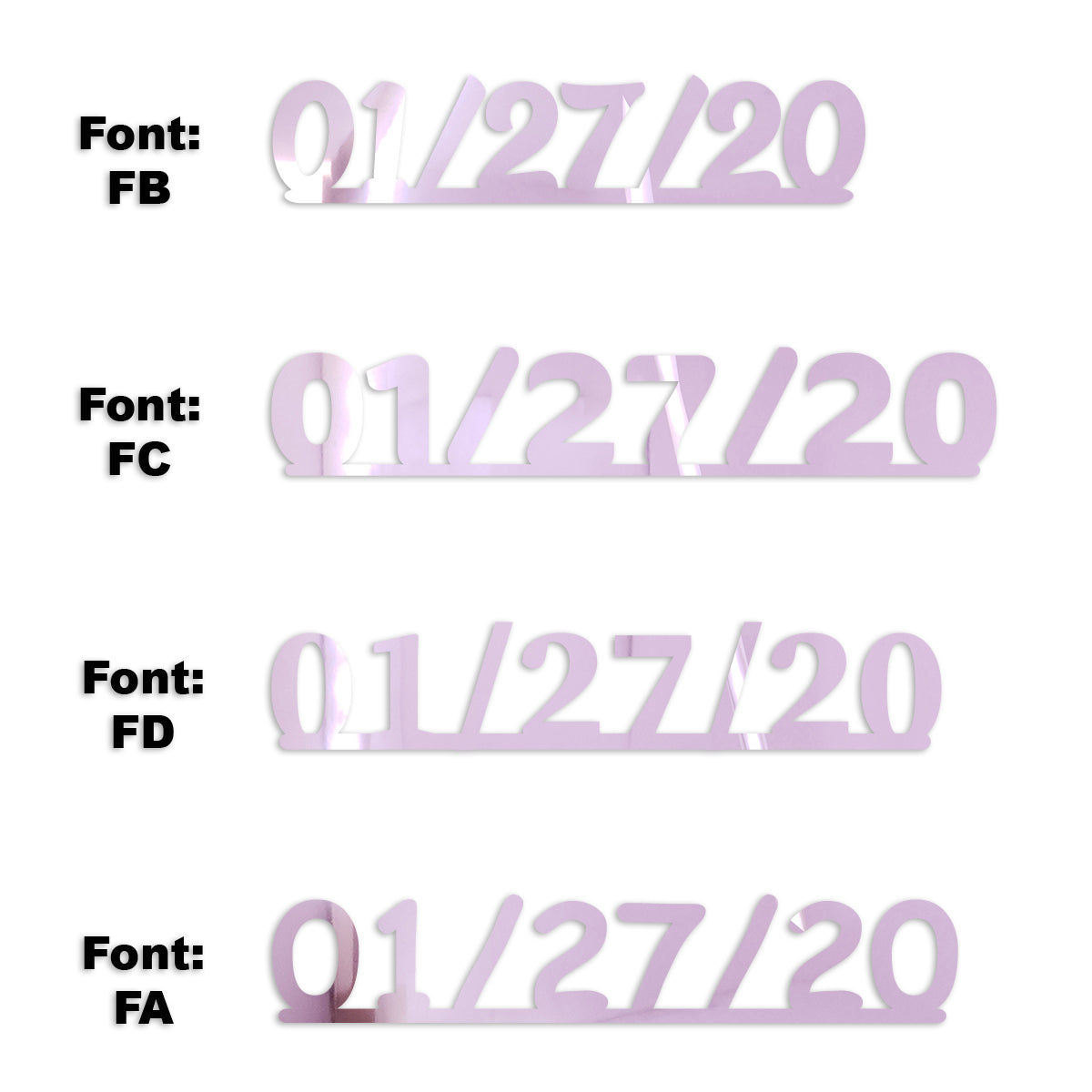 Custom-Fetti Date - 01/27/24 or 01/27/25  Pink