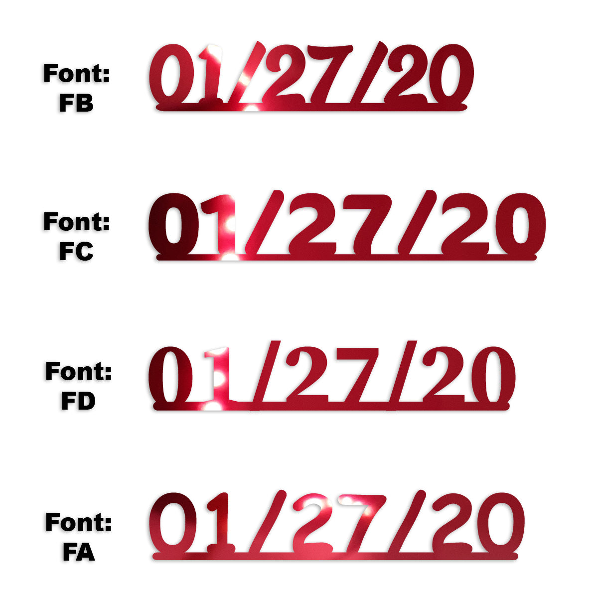 Custom-Fetti Date - 01/27/24 or 01/27/25  Red