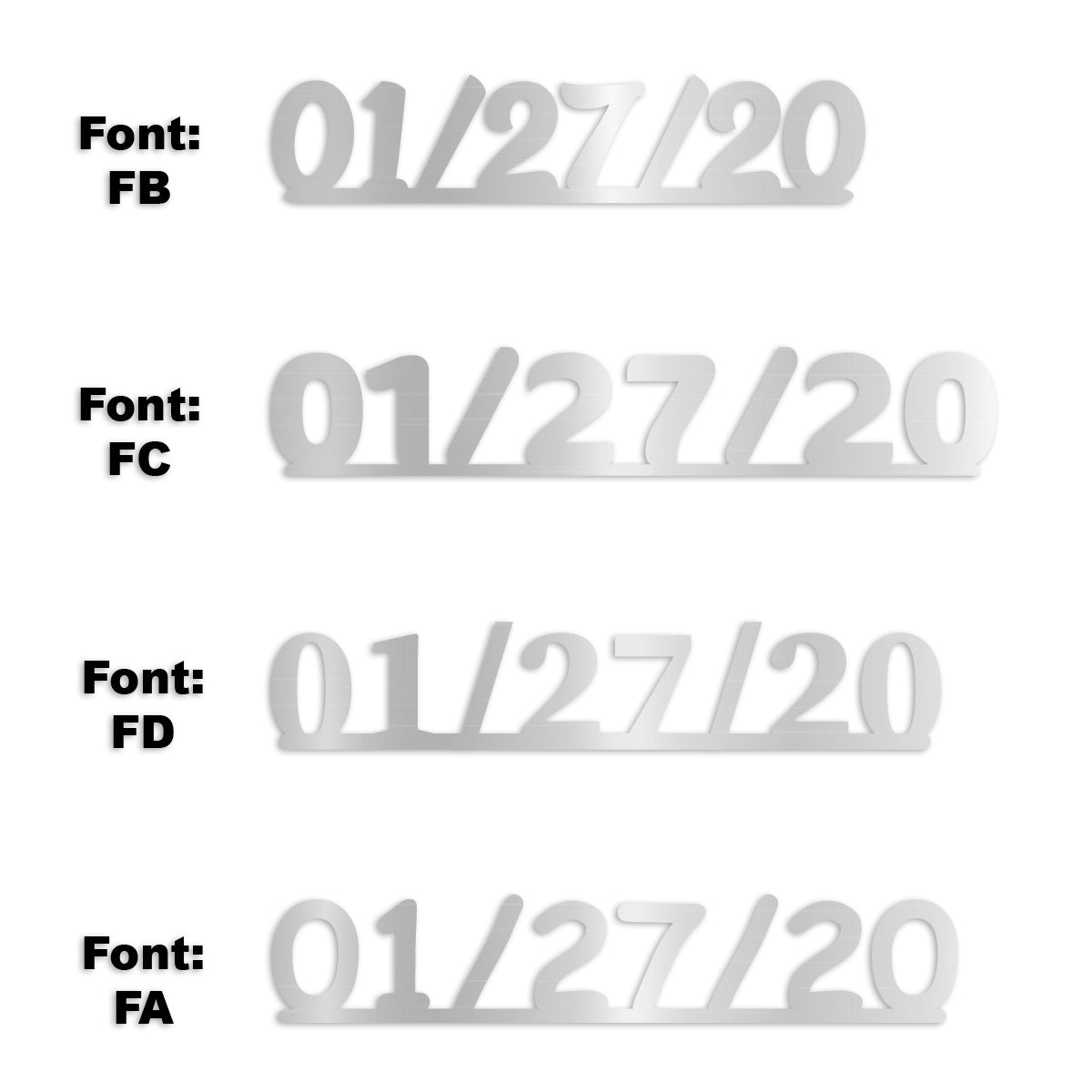 Custom-Fetti Date - 01/27/24 or 01/27/25  Silver