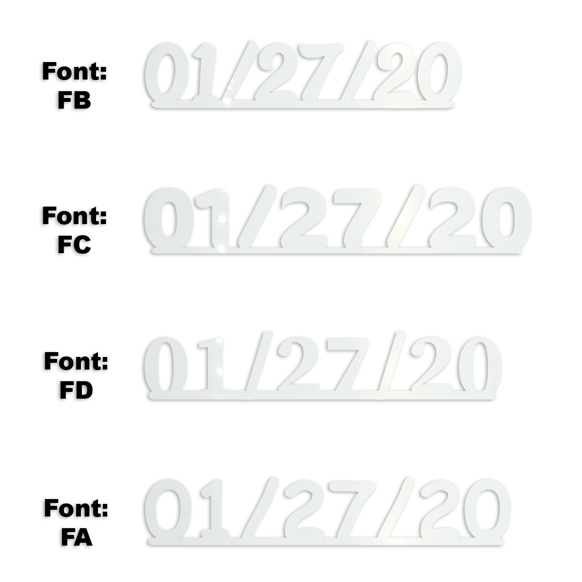 Custom-Fetti Date - 01/27/24 or 01/27/25  White