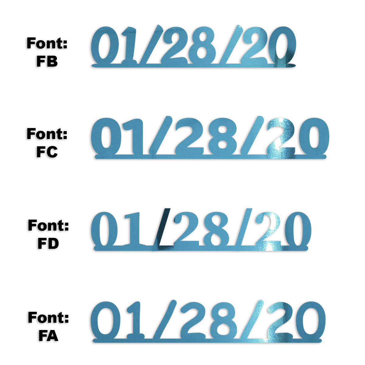 Custom-Fetti Date - 01/28/24 or 01/28/25  Blue Sky