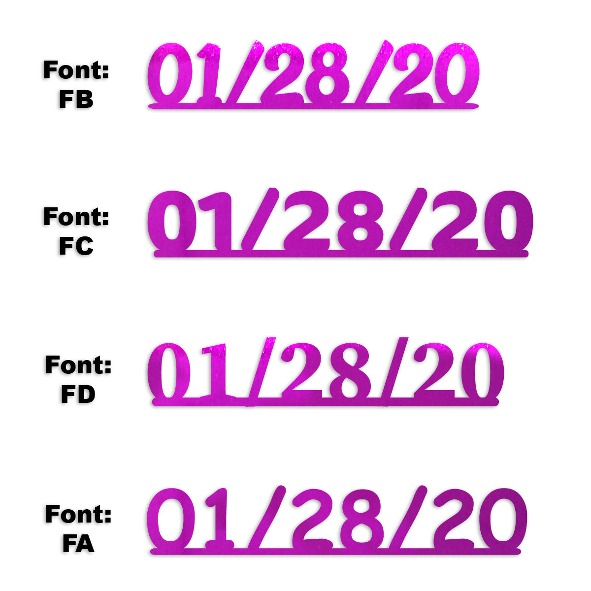 Custom-Fetti Date - 01/28/24 or 01/28/25  Fuchsia