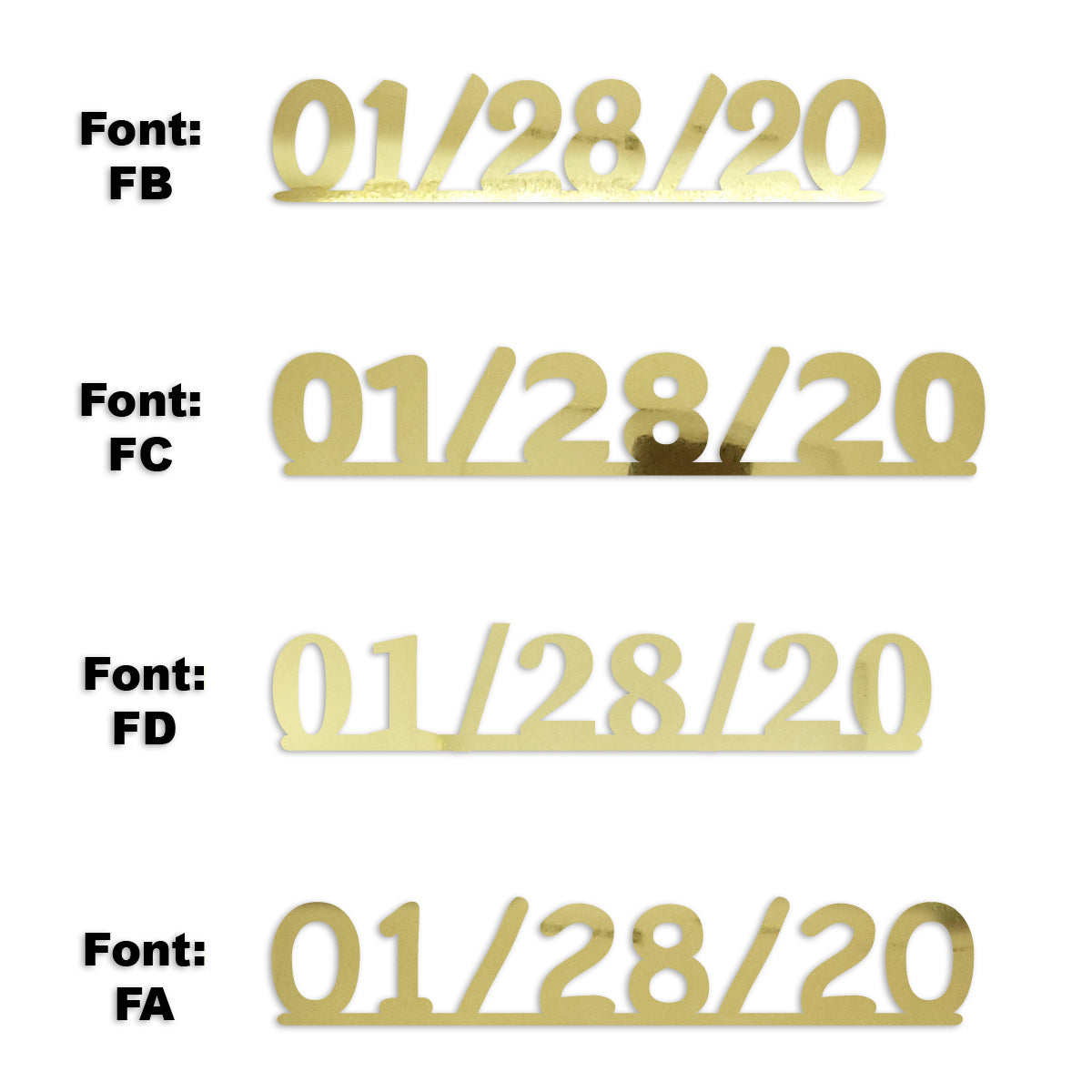 Custom-Fetti Date - 01/28/24 or 01/28/25  Gold