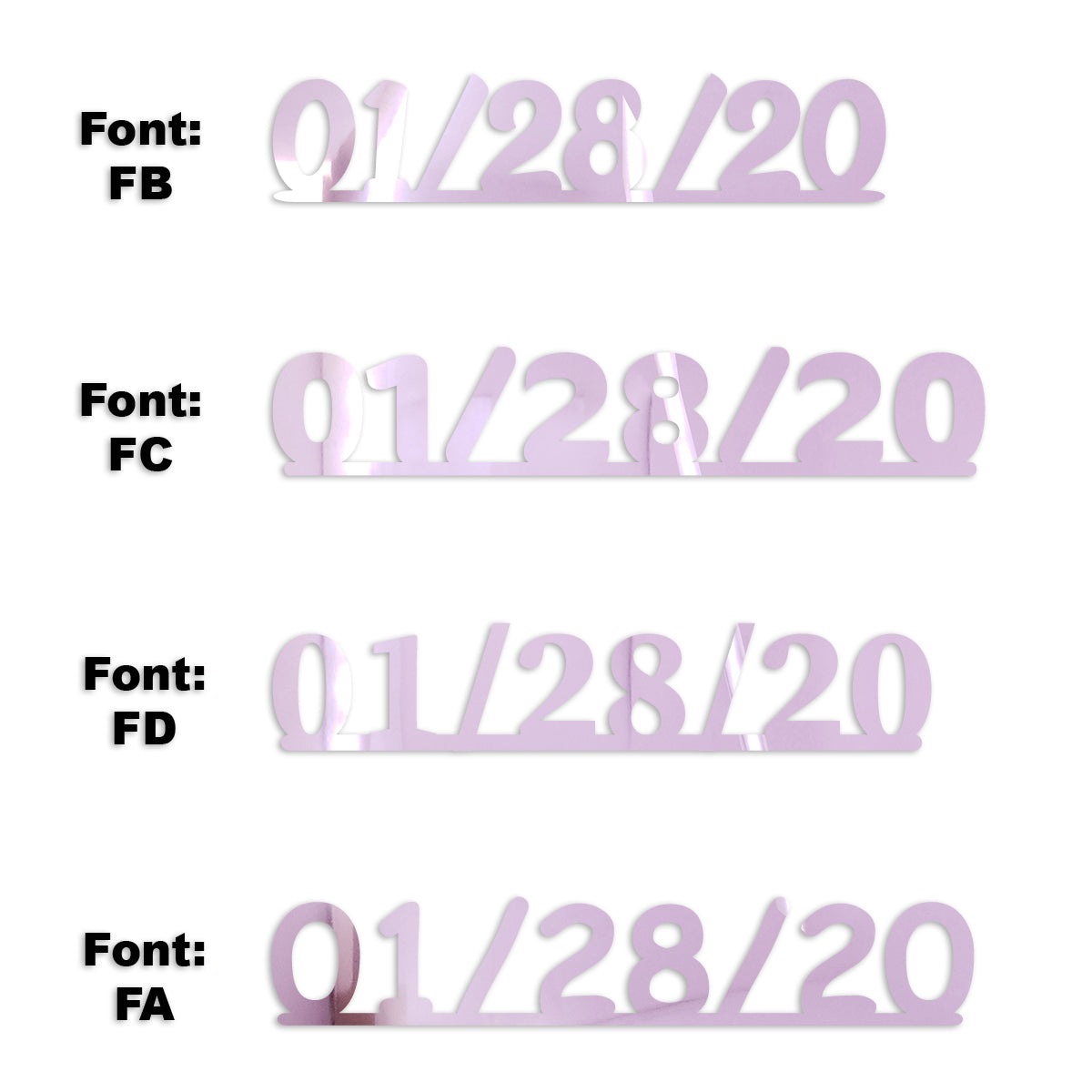 Custom-Fetti Date - 01/28/24 or 01/28/25  Pink