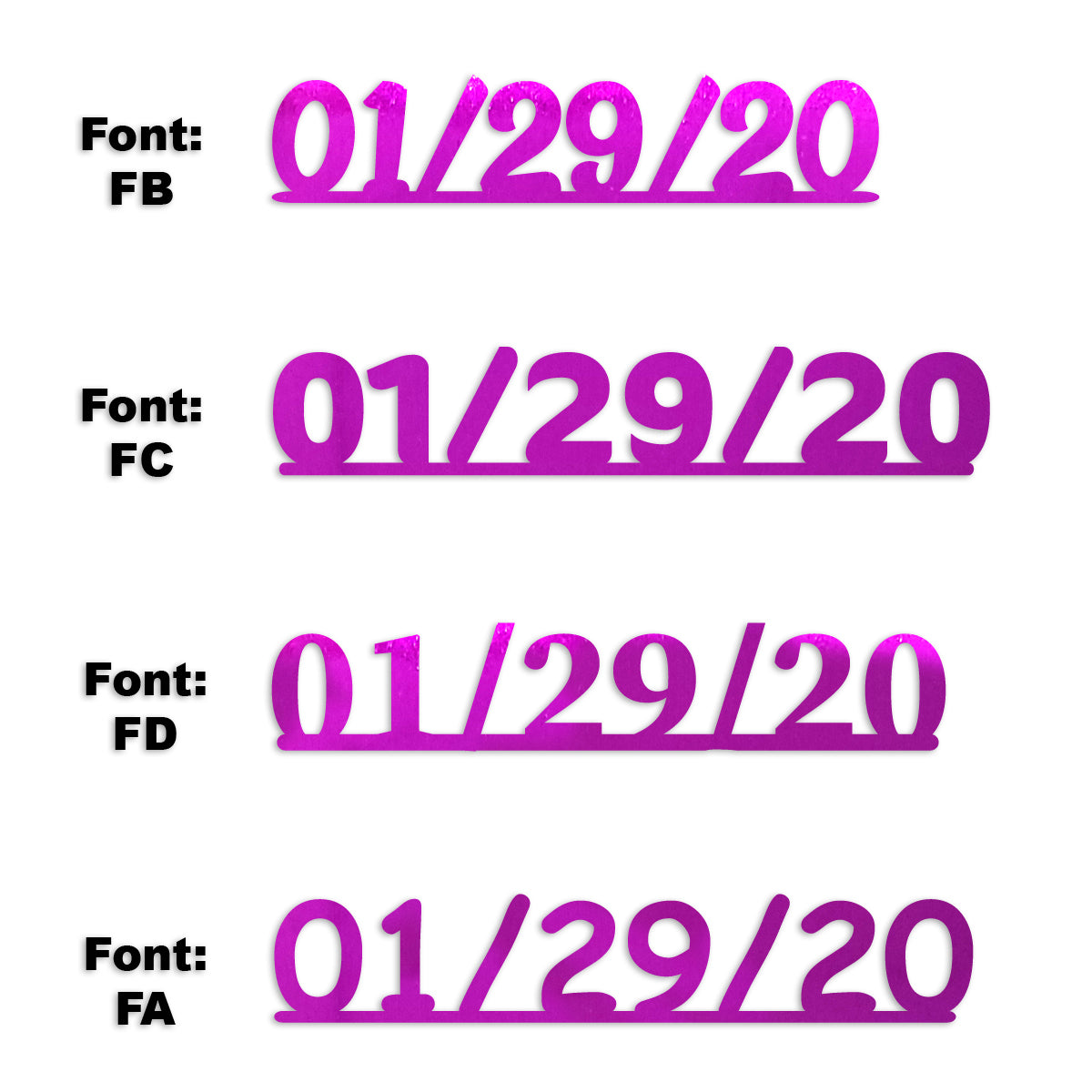 Custom-Fetti Date - 01/29/24 or 01/29/25  Fuchsia