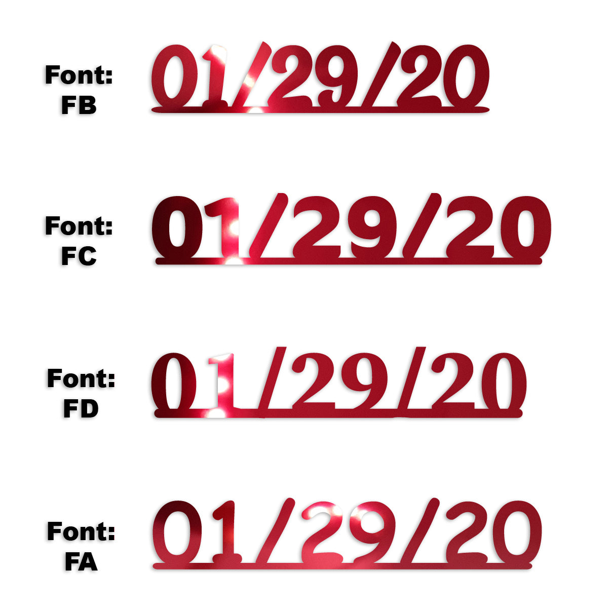 Custom-Fetti Date - 01/29/24 or 01/29/25  Red