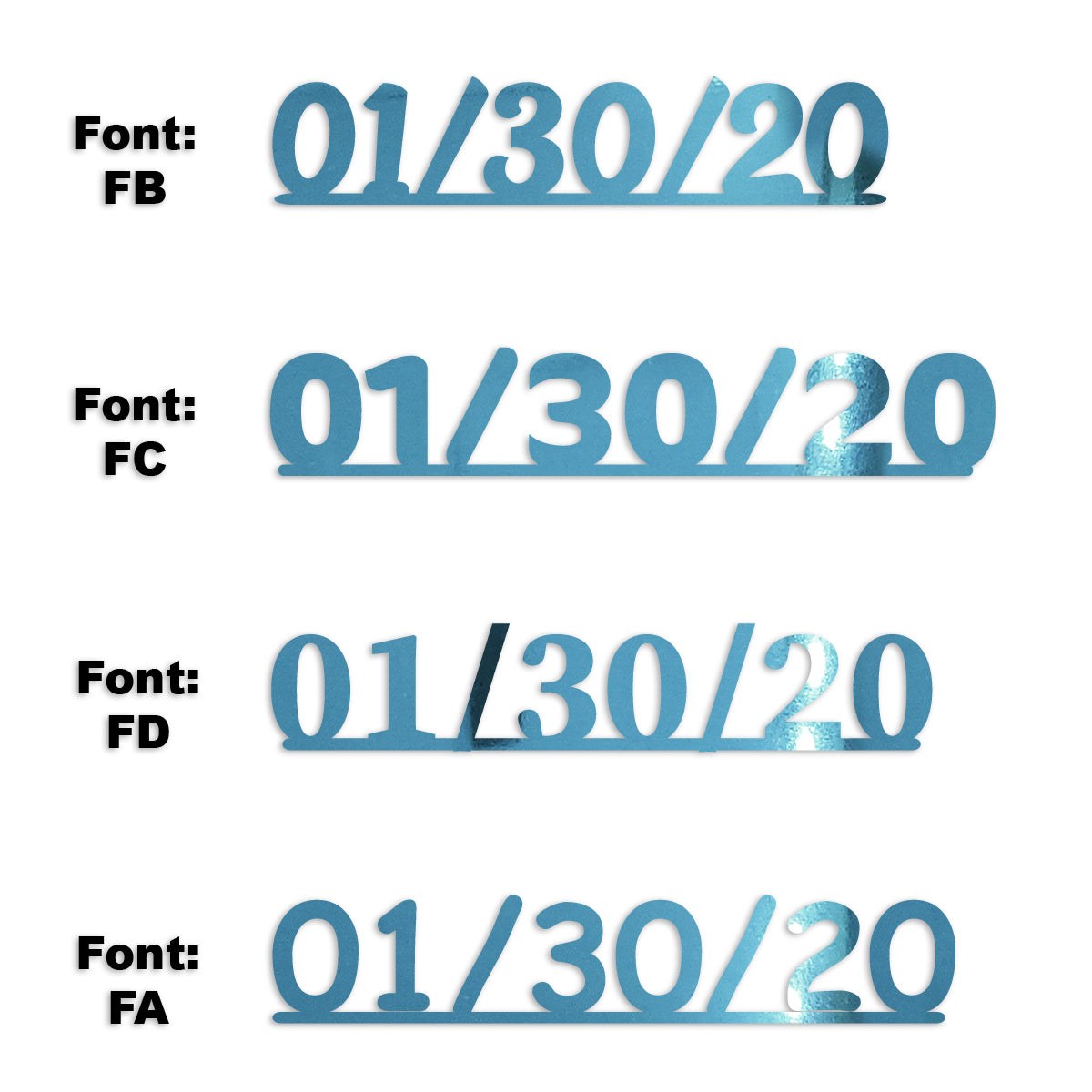 Custom-Fetti Date - 01/30/24 or 01/30/25  Blue Sky