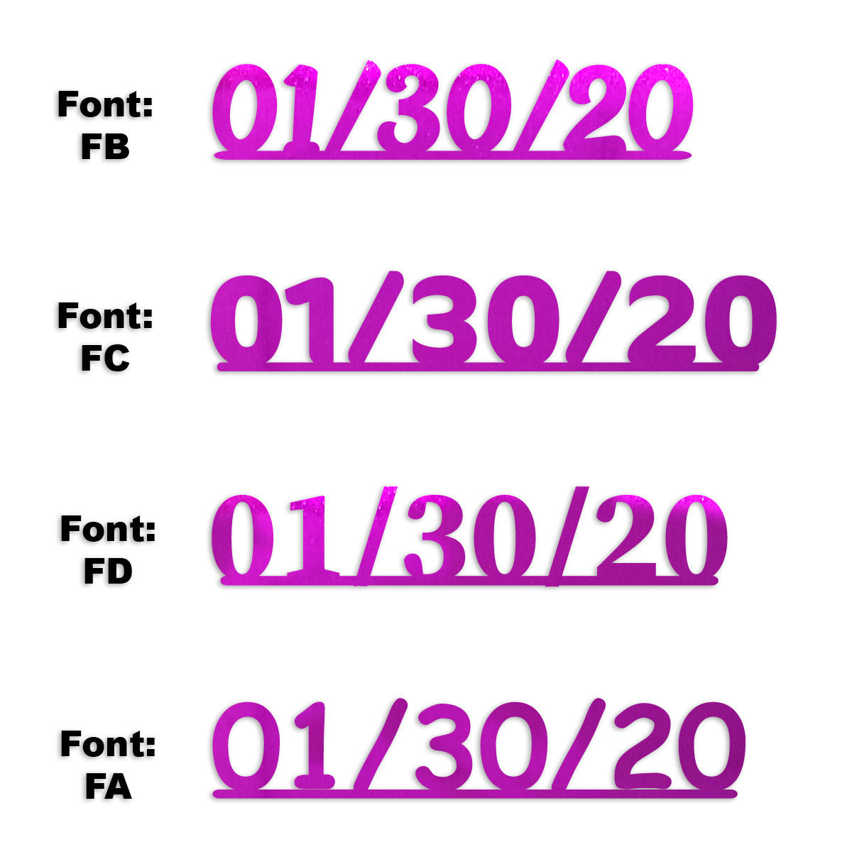 Custom-Fetti Date - 01/30/24 or 01/30/25  Fuchsia