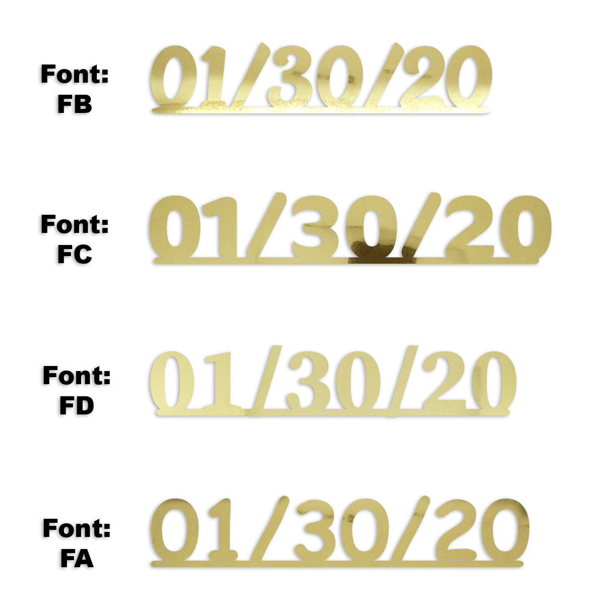 Custom-Fetti Date - 01/30/24 or 01/30/25  Gold