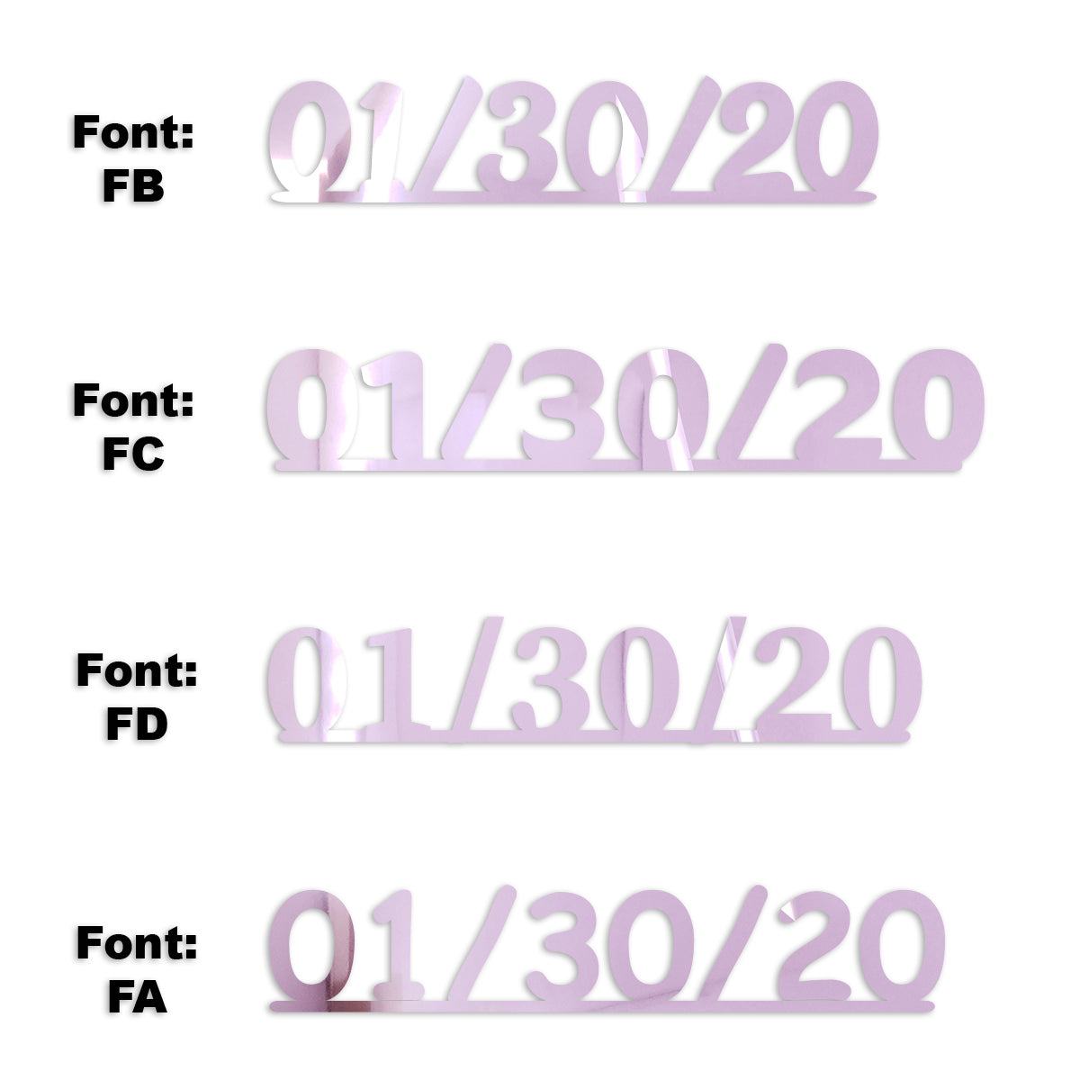 Custom-Fetti Date - 01/30/24 or 01/30/25  Pink