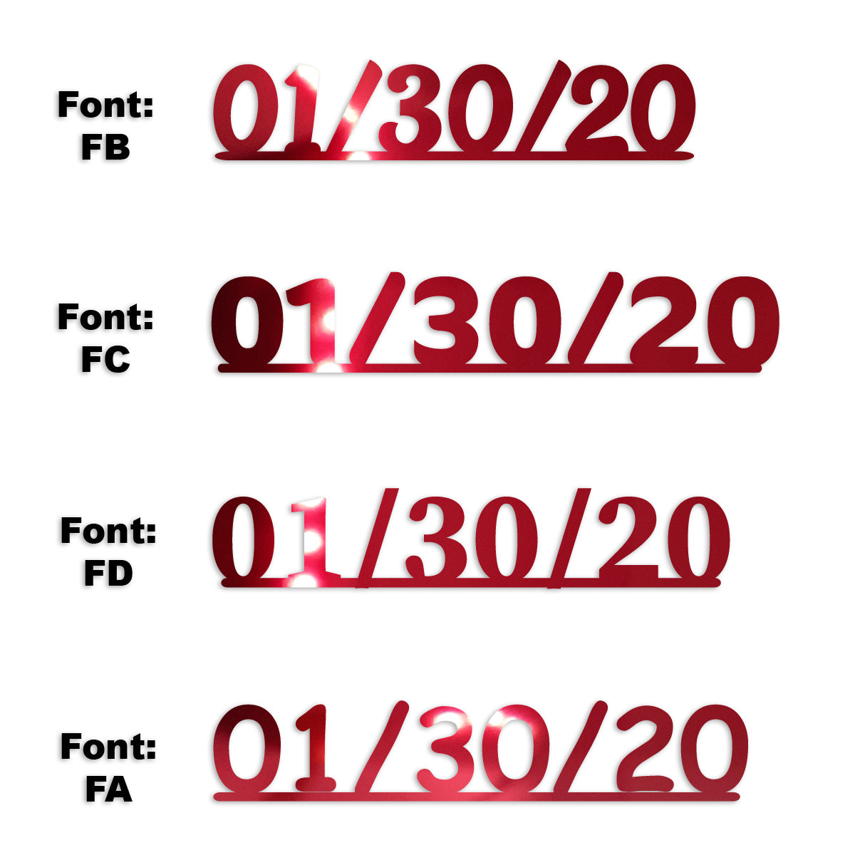 Custom-Fetti Date - 01/30/24 or 01/30/25  Red