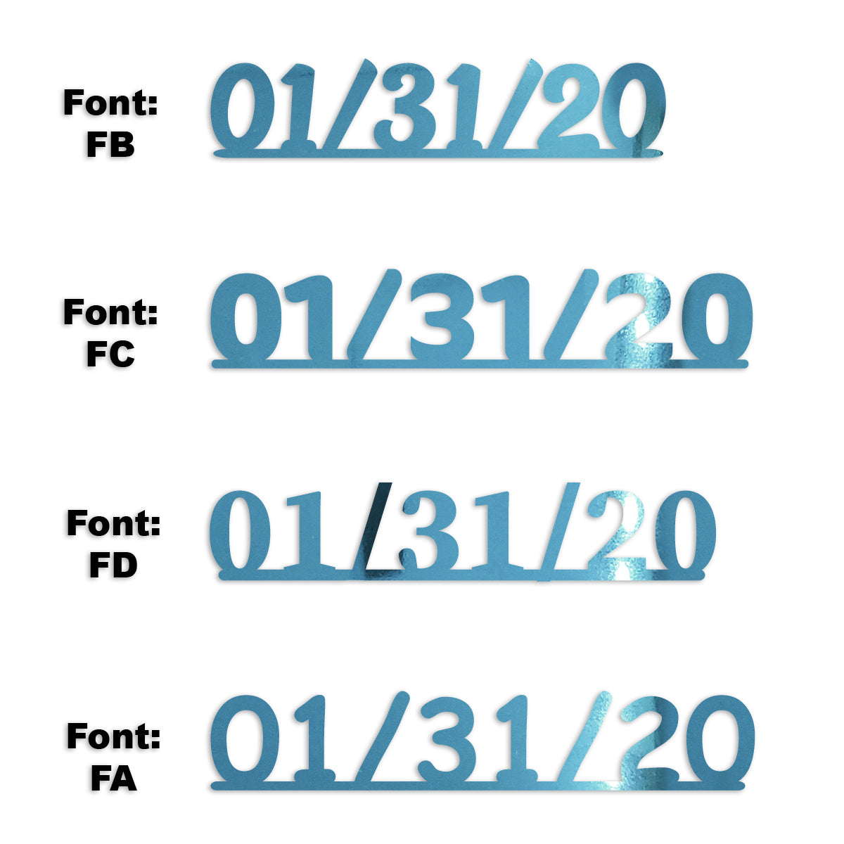 Custom-Fetti Date - 01/31/24 or 01/31/25  Blue Sky