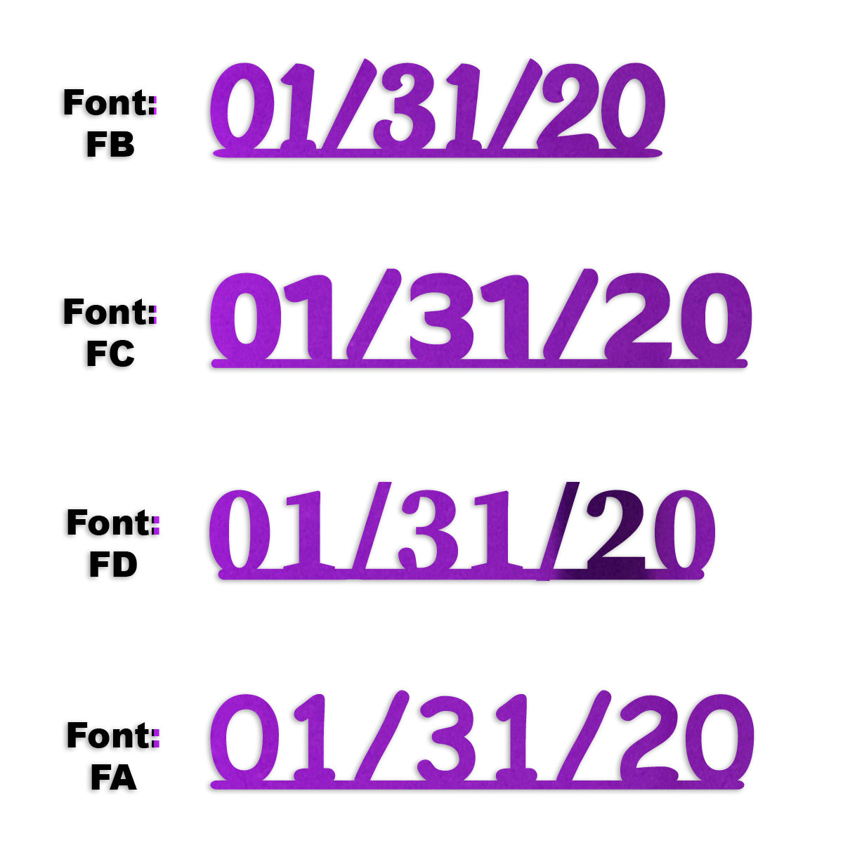 Custom-Fetti Date - 01/31/24 or 01/31/25  Purple