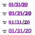 Custom-Fetti Date - 01/31/24 or 01/31/25  Purple