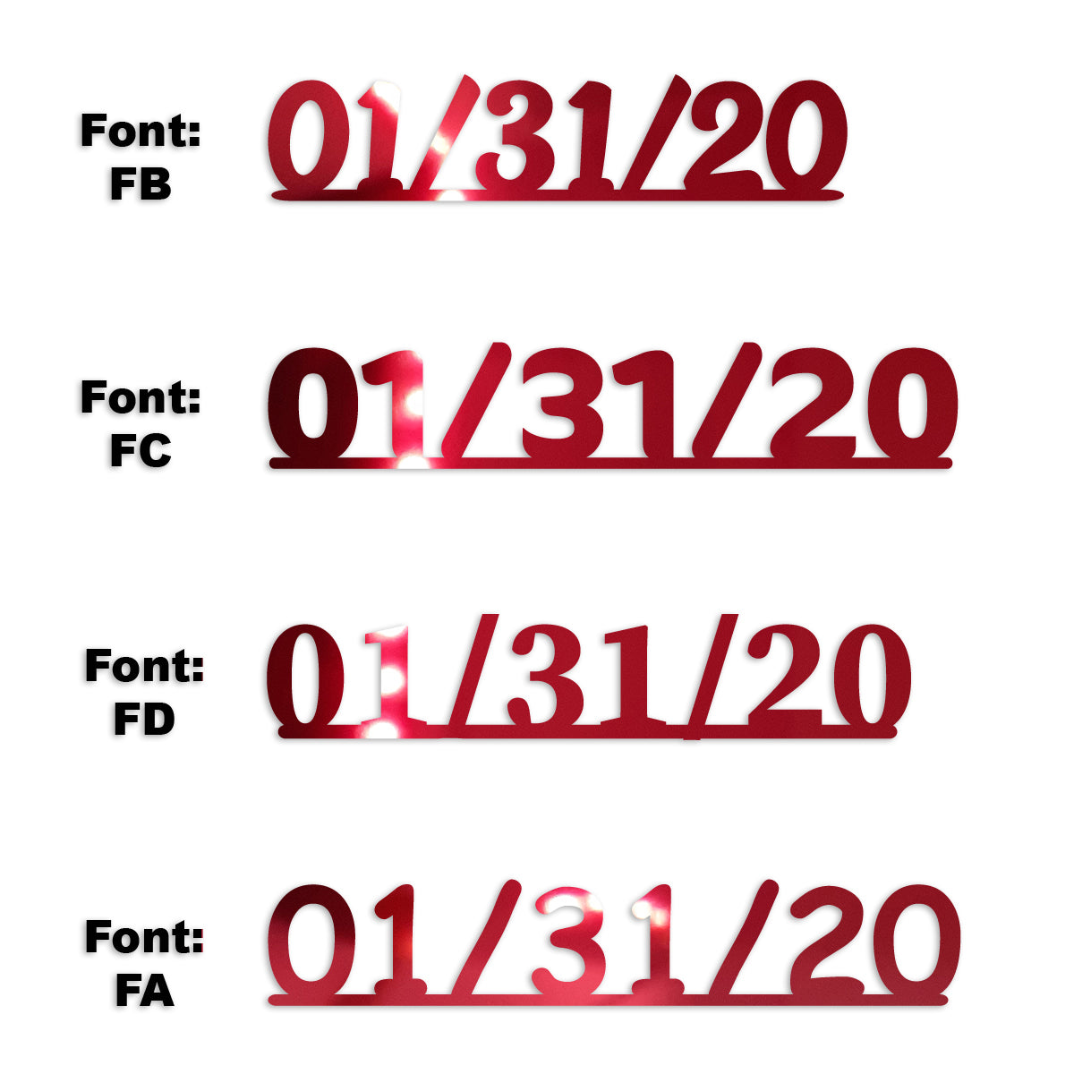 Custom-Fetti Date - 01/31/24 or 01/31/25  Red