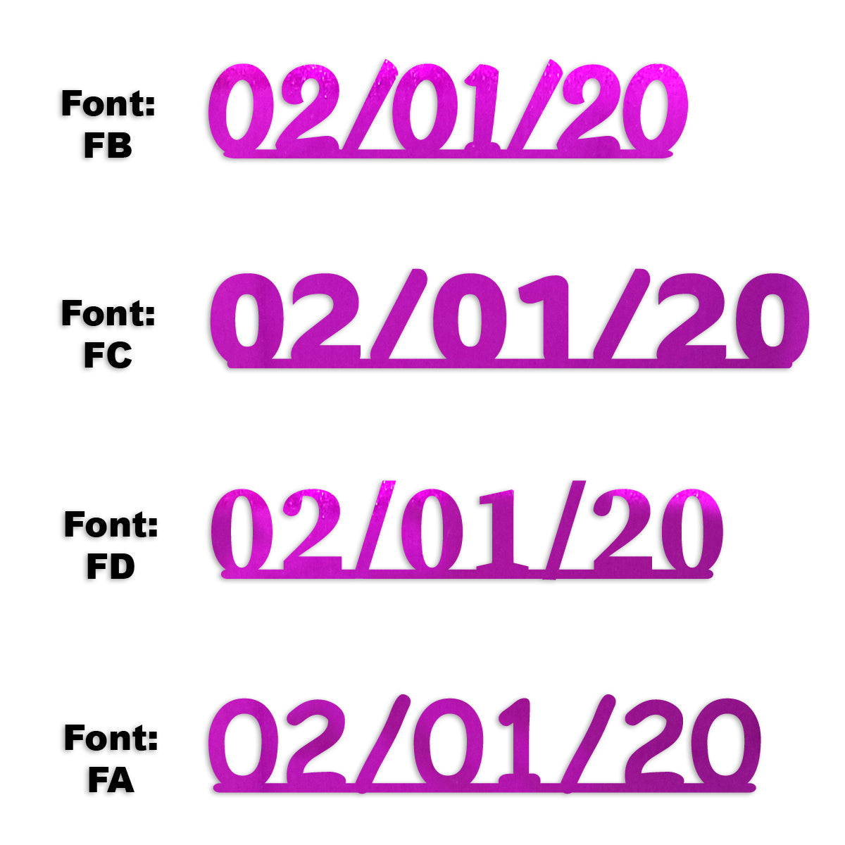 Custom-Fetti Date - 02/01/24 or 02/01/25  Fuchsia