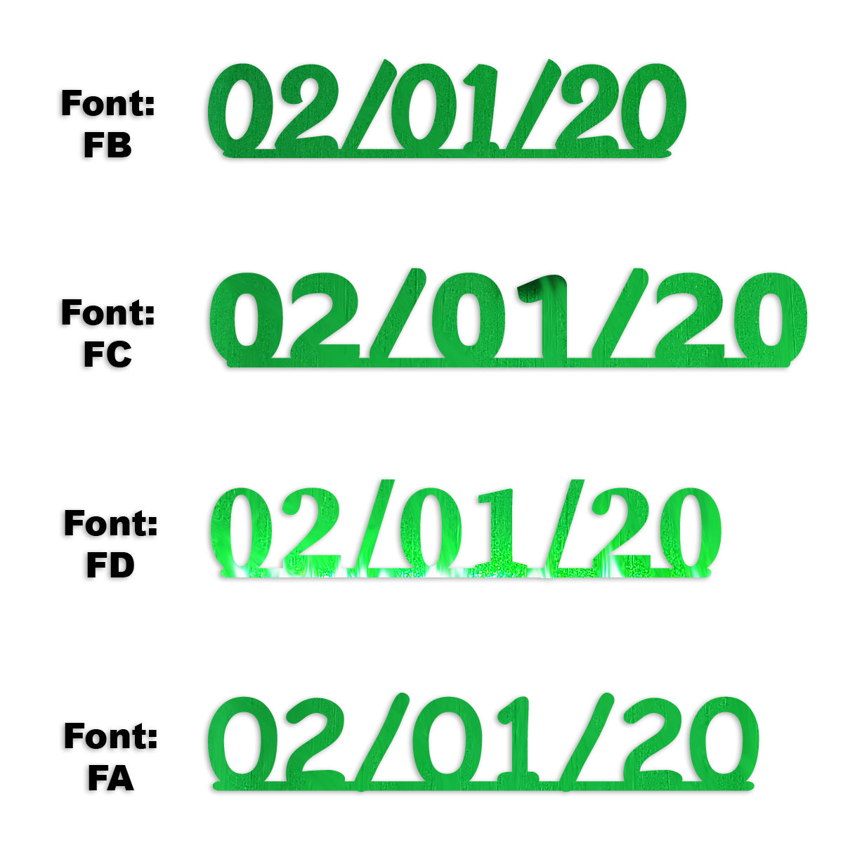 Custom-Fetti Date - 02/01/24 or 02/01/25  Green