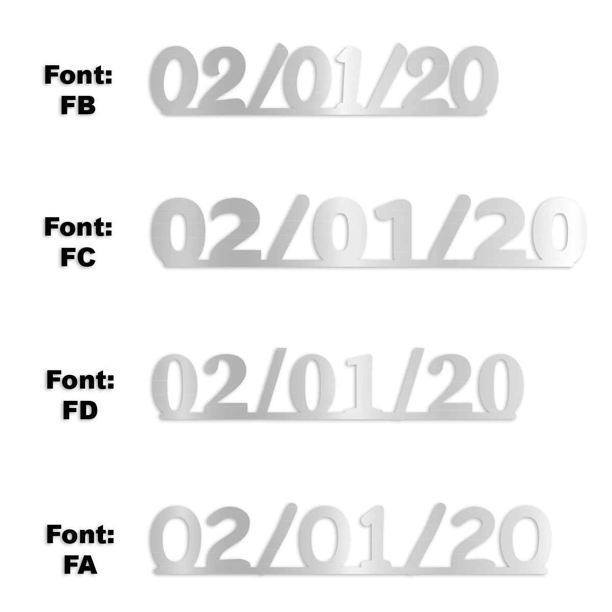 Custom-Fetti Date - 02/01/24 or 02/01/25  Silver