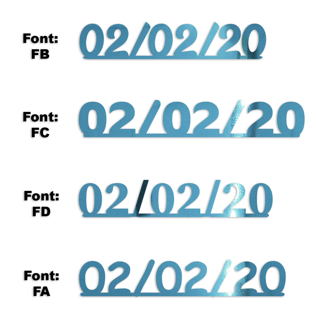 Custom-Fetti Date - 02/02/24 or 02/02/25  Blue Sky