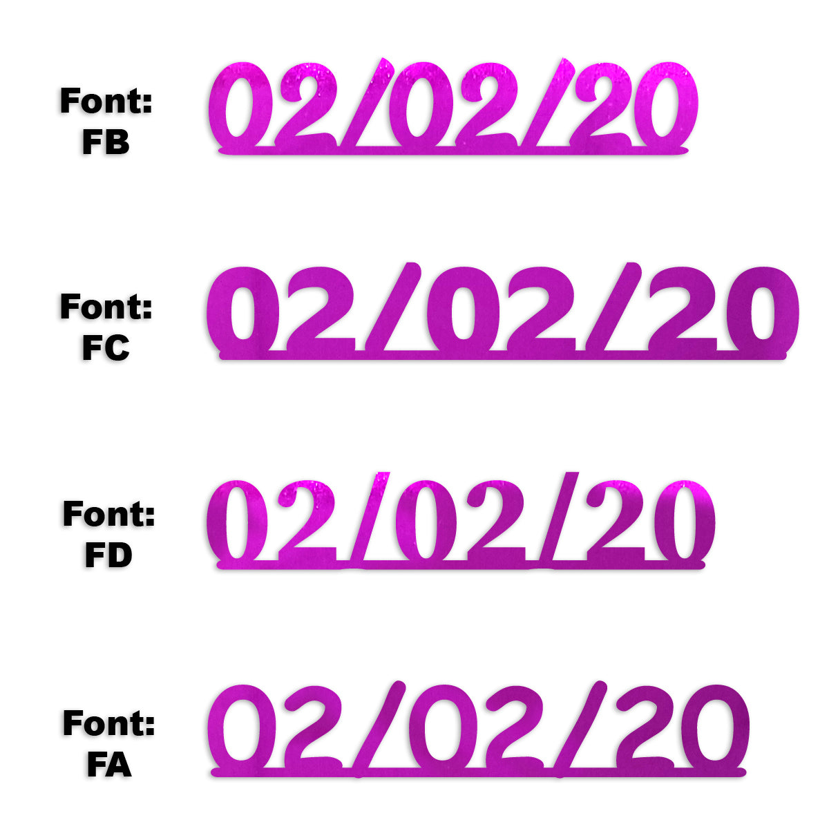 Custom-Fetti Date - 02/02/24 or 02/02/25  Fuchsia