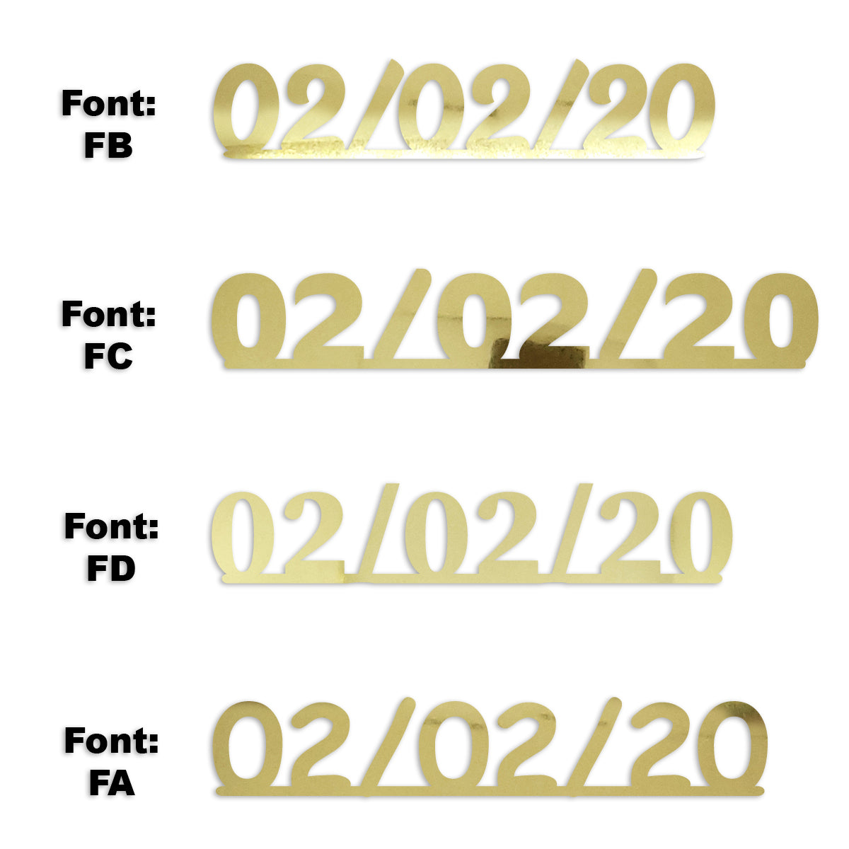 Custom-Fetti Date - 02/02/24 or 02/02/25  Gold