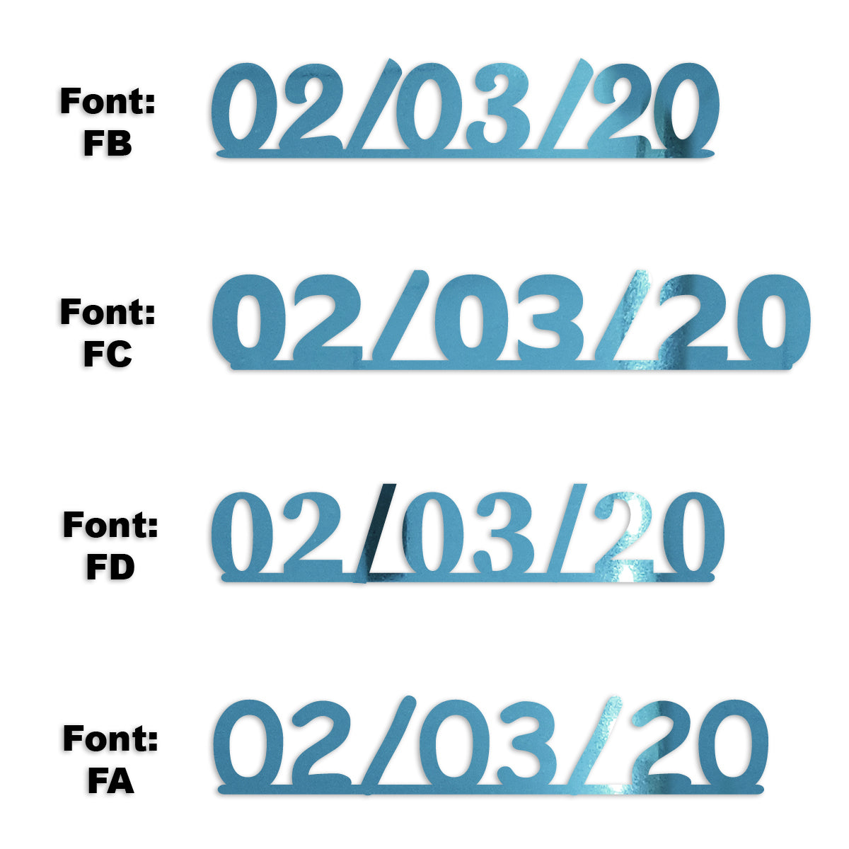 Custom-Fetti Date - 02/03/24 or 02/03/25  Blue Sky