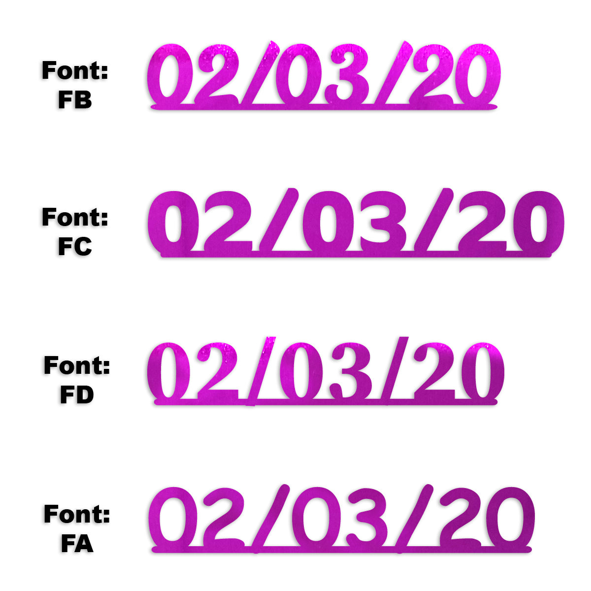 Custom-Fetti Date - 02/03/24 or 02/03/25  Fuchsia