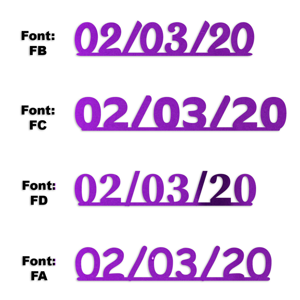 Custom-Fetti Date - 02/03/24 or 02/03/25  Purple