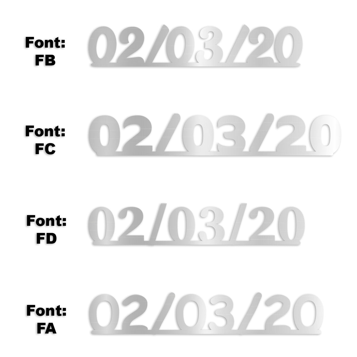 Custom-Fetti Date - 02/03/24 or 02/03/25  Silver