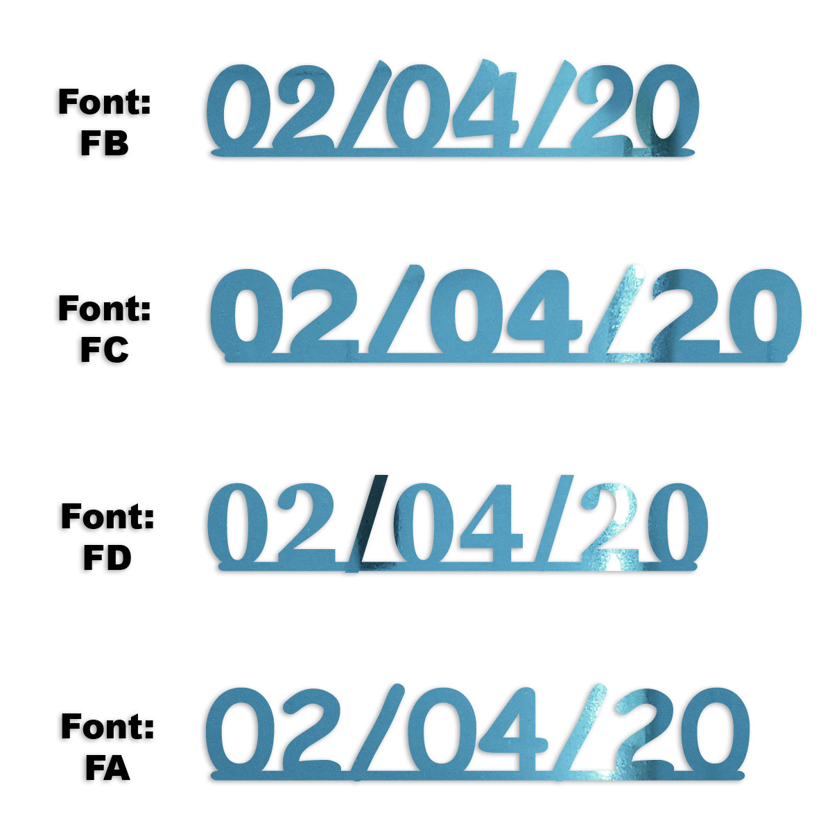 Custom-Fetti Date - 02/04/24 or 02/04/25  Blue Sky