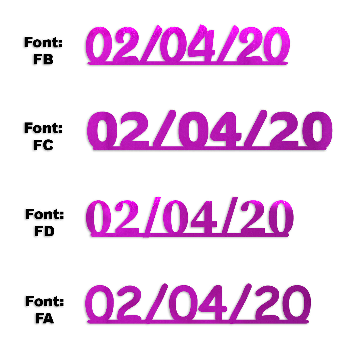 Custom-Fetti Date - 02/04/24 or 02/04/25  Fuchsia