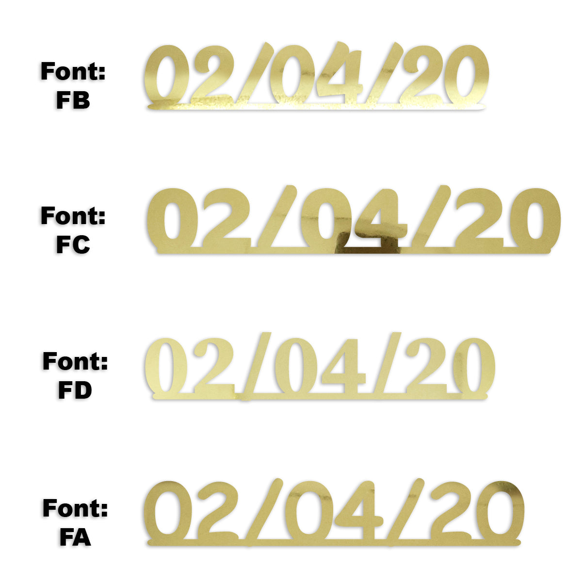 Custom-Fetti Date - 02/04/24 or 02/04/25  Gold