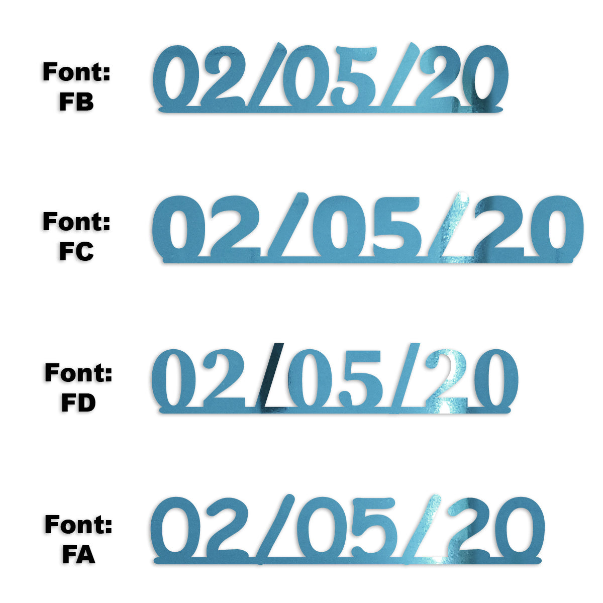 Custom-Fetti Date - 02/05/24 or 02/05/25  Blue Sky