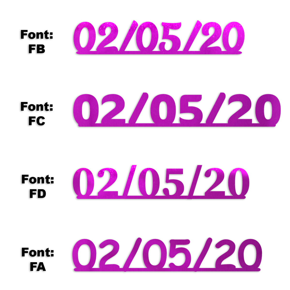 Custom-Fetti Date - 02/05/24 or 02/05/25  Fuchsia