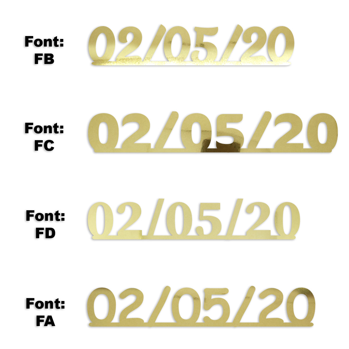 Custom-Fetti Date - 02/05/24 or 02/05/25  Gold