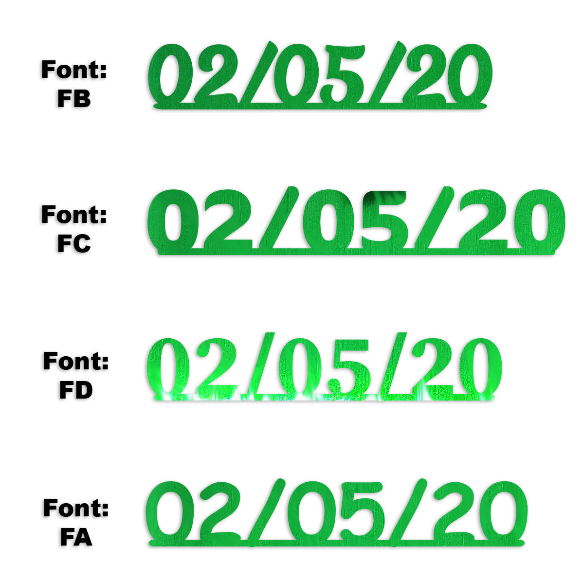 Custom-Fetti Date - 02/05/24 or 02/05/25  Green